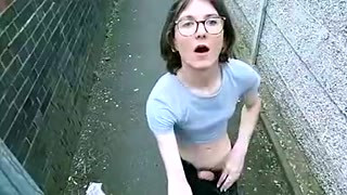 Naughty Teen Trans Girl Gets Public Alleyway