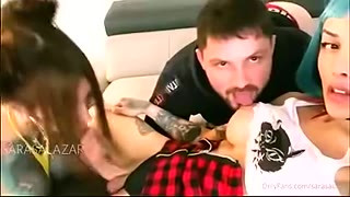 Sara Salazar - Big Cock Share A Bottom Guy In This Hot Threesome