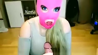 sissy or bimbo deepthroat gagging practice