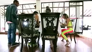Behind the scenes masturbating