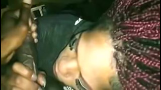 Super Horny Sexy Ebony Gets Her Face Painted In The Hood