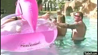 Gorgeous Ts Bombshells Enjoy Anal Group Sex In A Pool Party With Kate Zoha, Jade Venus And Nadia Love