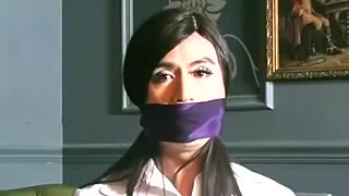 Trans Alina In White Blouse Bondage