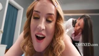 Ts Doctor Shoves Thermometer In Ts Patients Ass After Catching Her In Bed With A Busty Female Nurse 6 Min