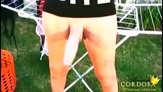 Huge Trans Cock Outdoors In The Breeze