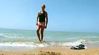 Swimming Nude In The Sea On The Beach Flirting Posing Playing With Water And Enjoying Sunandsea! With Sexy Lexy