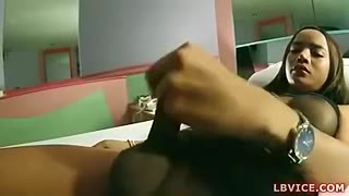 Baby Doll In Ladyboy Golf Masturbates Solo