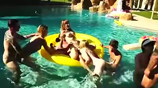 Pool Orgy With Sexy Shemales