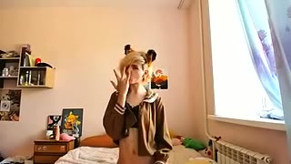 Cute Cosplay Femboy Rides A Dildo And Drinks His Cum