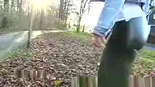 MY HOT YOUNG GIRLFRIEND IN LATEX LEGGINGS WALKING IN PUBLIC